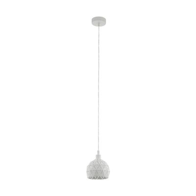 White modern pendant light steel, Silva