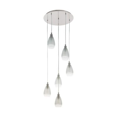 Nickel design pendant light glass, Kik