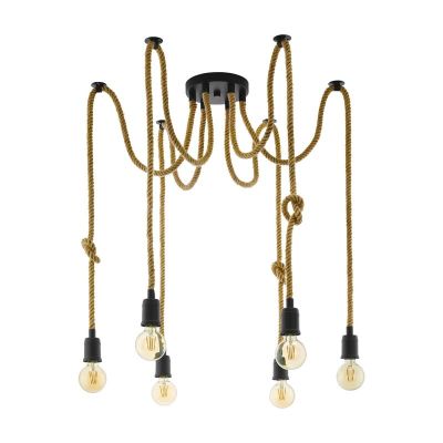 Black industrial pendant light steel, Simeon