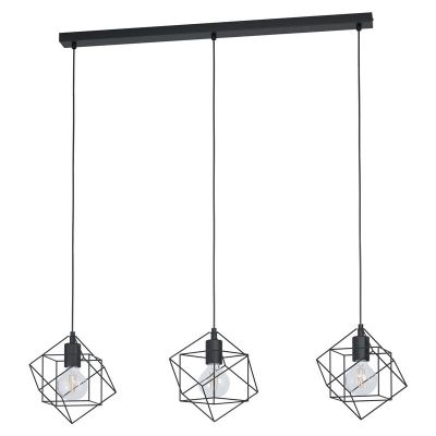 Black industrial pendant light steel, Aemilius