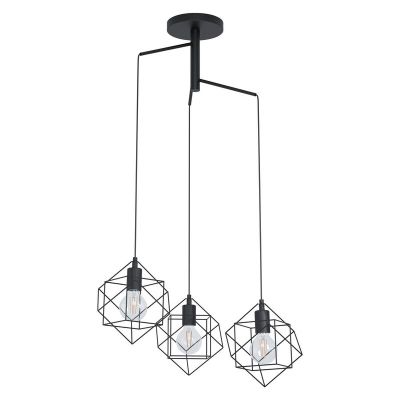 Black industrial pendant light steel, Aemilius