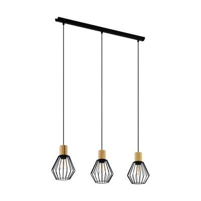 Black industrial pendant light steel, Josefien