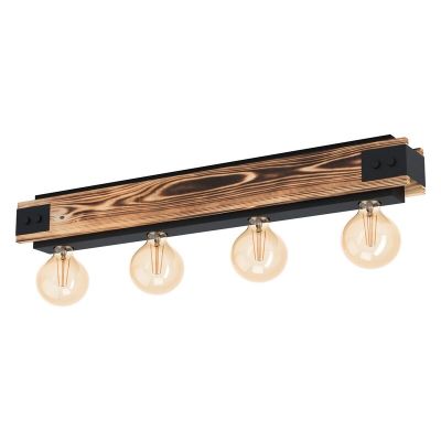 Wood flush ceiling light brown, Dragana