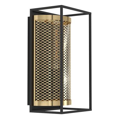 Black industrial wall light aluminium, Mauricio