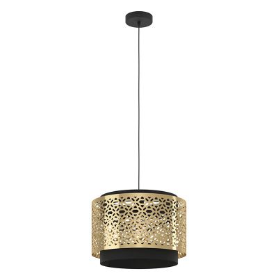 Brass retro pendant light steel, Quincy