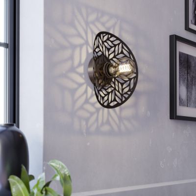 Bronze vintage wall light steel, Suraj