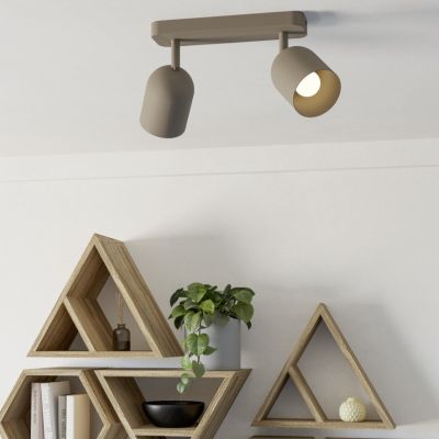 Brown vintage ceiling spotlight steel, Tjitte