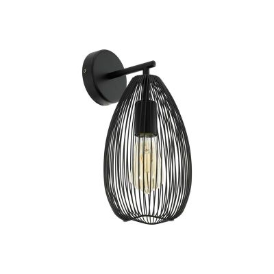 Black industrial wall light steel, Maiky