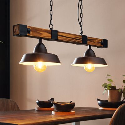 Wood pendant light brown, Josia