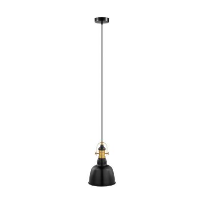 Black retro pendant light metal, Alain