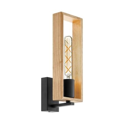 Wood wall light black, Elroy