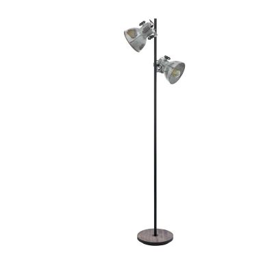 Wood floor lamp brown, Angelina, with switch