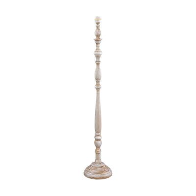 Wood floor lamp white, Ayden, with switch