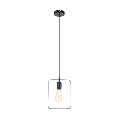 Black retro pendant light metal, Aida