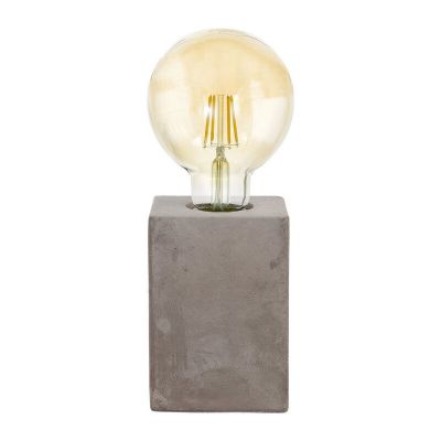 Ceramic table lamp grey, Dylano, with switch