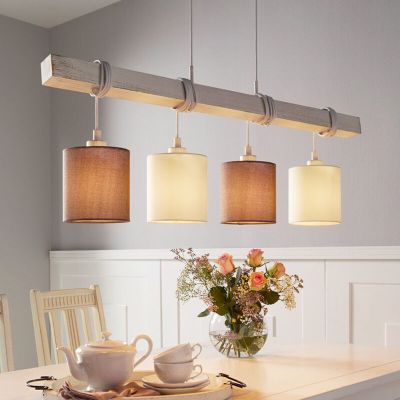 Wood pendant light white, Anton