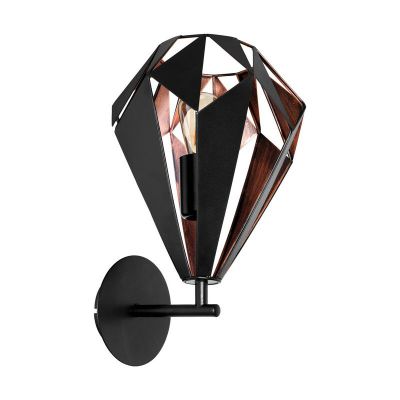 Black modern wall light metal, Acri