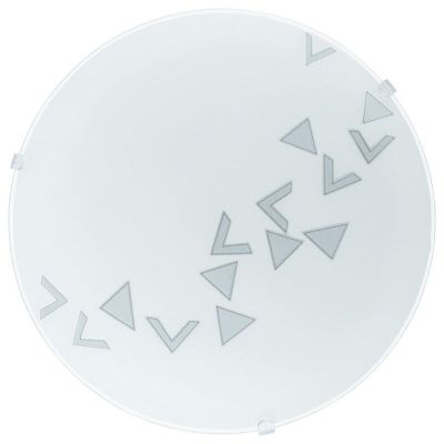 White flush ceiling light glass, Bada