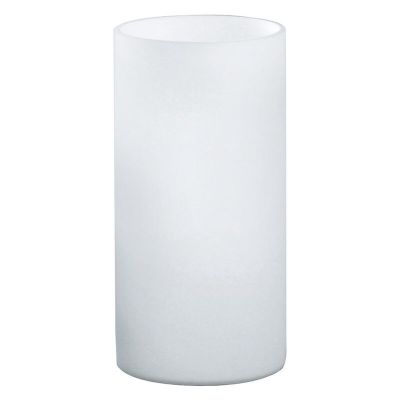 White design table lamp glass, Basken, with switch