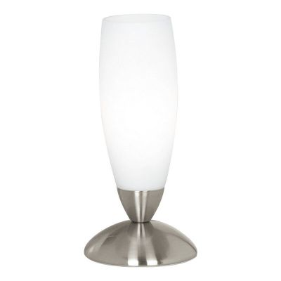 Nickel modern table lamp glass, Enland, with switch