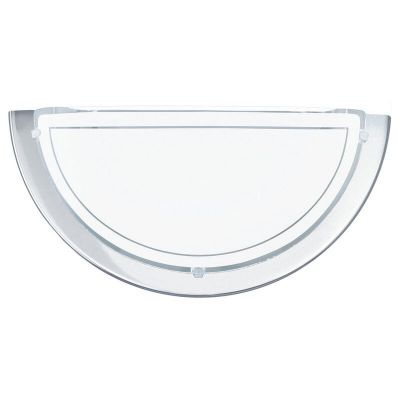 Chrome modern wall light glass, Agena