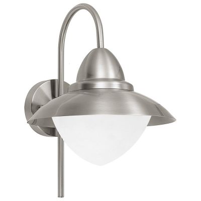 Silver classic outdoor light glass, Elayza, IP44