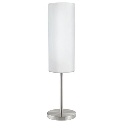 Nickel table lamp glass, Ciuda, with switch