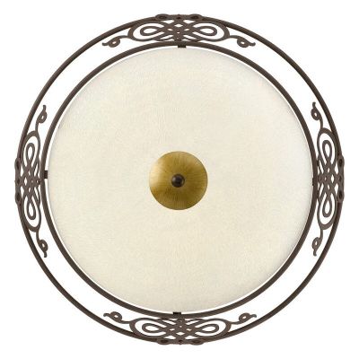 Brown classic flush ceiling light glass, Denia