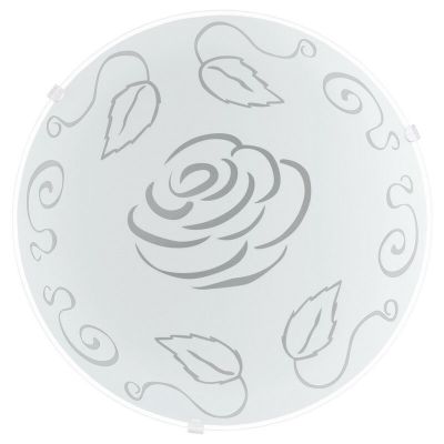White flush ceiling light glass, Bada
