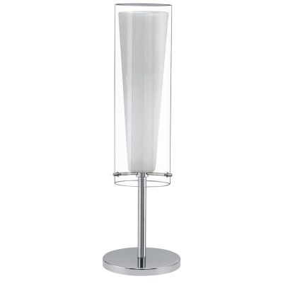 Chrome design table lamp glass, Barceno, with switch