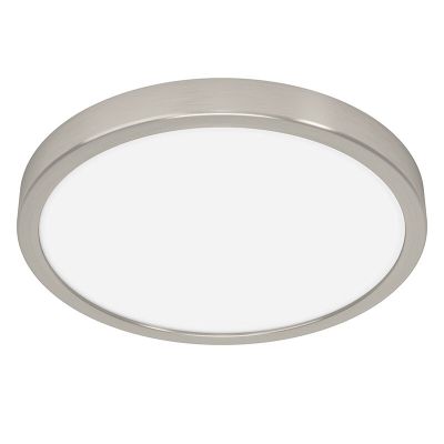 Nickel flush ceiling light plastic, Geraldo, 20,5W, 3000K LED