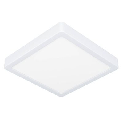 White flush ceiling light plastic, Geraldo, 17W, 3000K LED