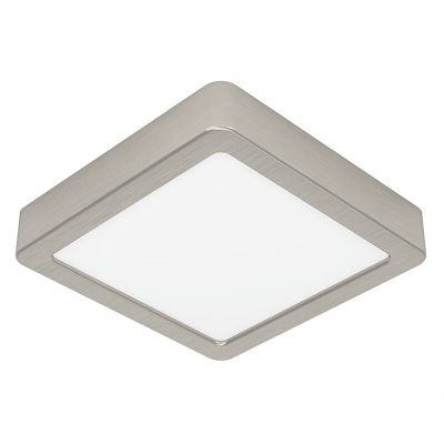 Nickel flush ceiling light plastic, Geraldo, 11W, 3000K LED