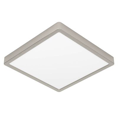 Nickel flush ceiling light plastic, Geraldo, 20,5W, 3000K LED