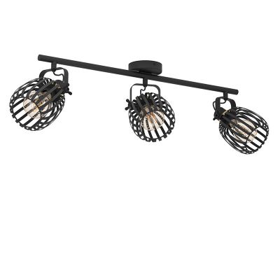 Black industrial ceiling spotlight steel, Giovanni