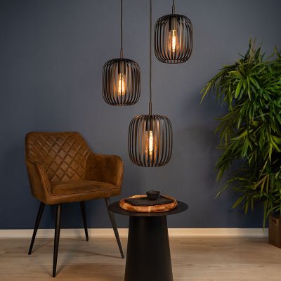 Black industrial pendant light steel, Pietro