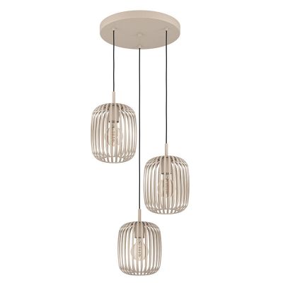 Beige industrial pendant light steel, Pietro