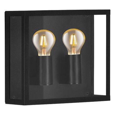 Black modern outdoor light aluminium, Alihan, IP44