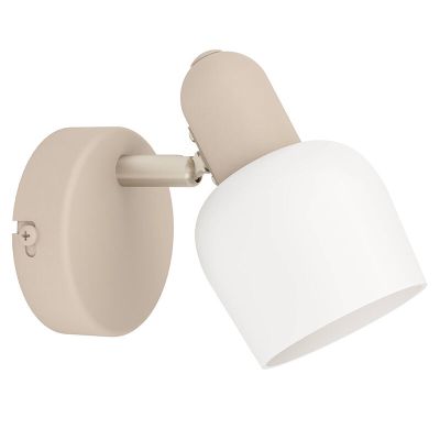 Beige wall spotlight steel, Connor