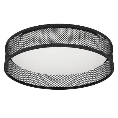 Black flush ceiling light steel, Jolene, 20W, 3000K LED