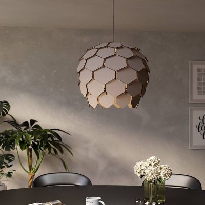 Grey design pendant light wood, Latoya