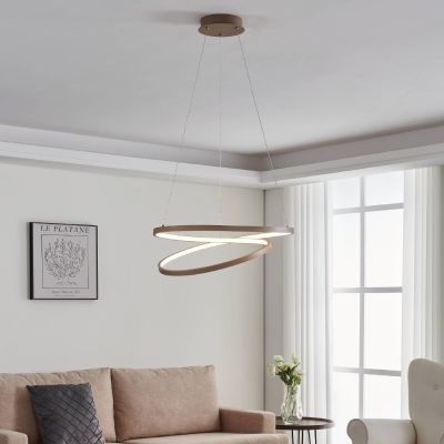 Beige modern pendant light aluminium, Ties, 36W, 3000K LED