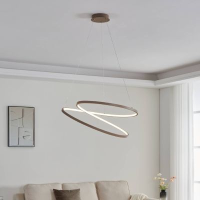 Beige modern pendant light aluminium, Ties, 42W, 3000K LED
