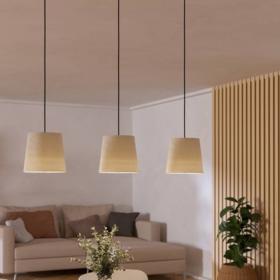 Black modern pendant light fabric, Siham