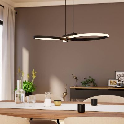 Black modern pendant light aluminium, Thekla, 21W, 3000K LED
