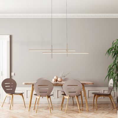 Brown modern pendant light plastic, Thera, 20W, 3000K LED