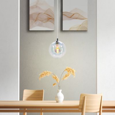 Transparent modern pendant light glass, Achek