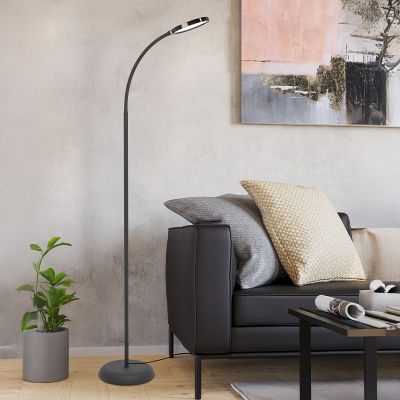 Black modern floor lamp plastic, Querine, 5,5W, white switch LED, 3-step dimmable