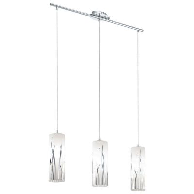 Chrome design pendant light glass, Ilyas
