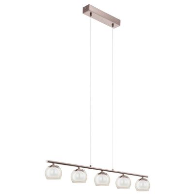 Nickel modern pendant light glass, Riviera, 3W, 3000K LED